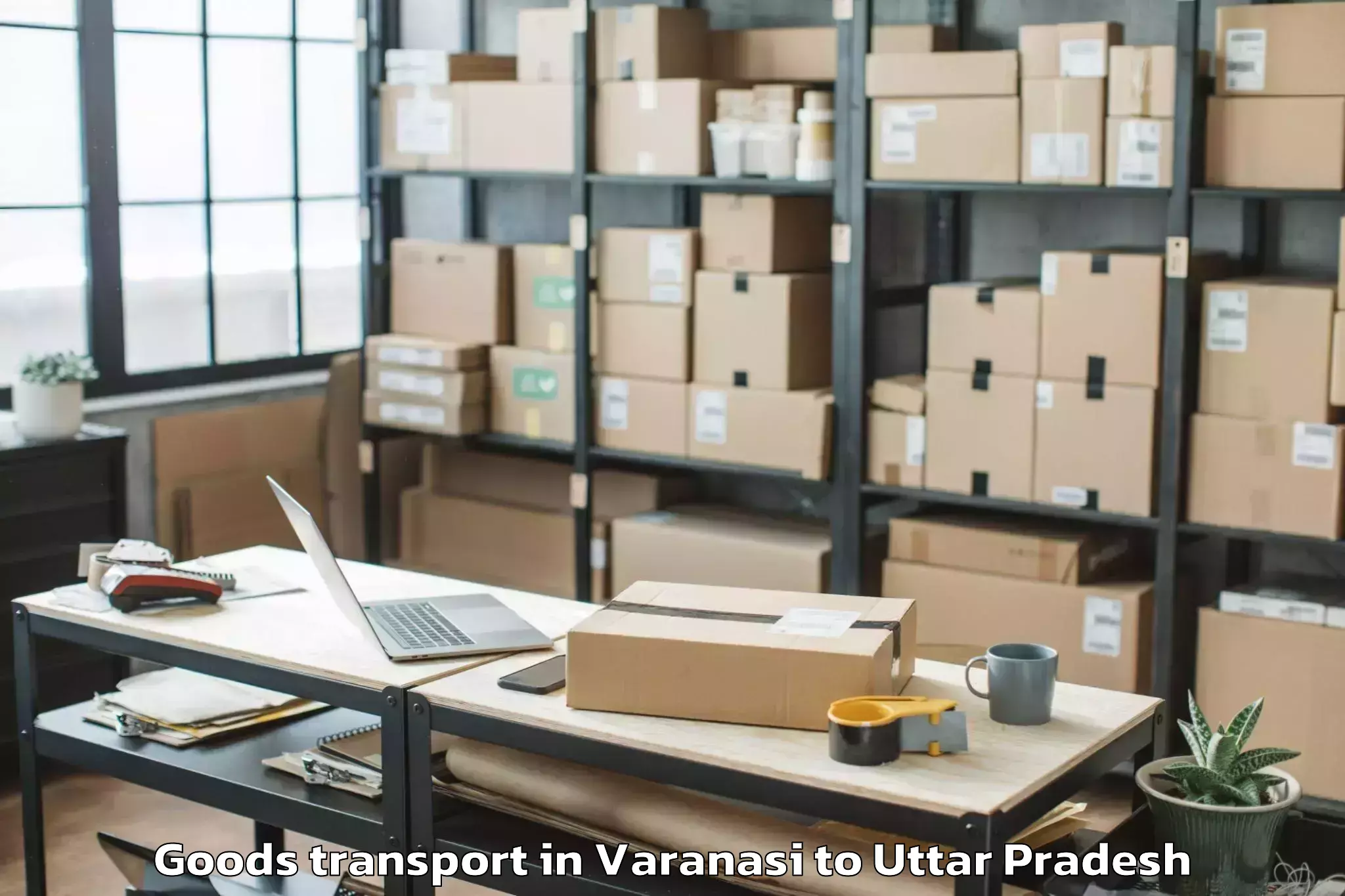 Easy Varanasi to Khair Goods Transport Booking